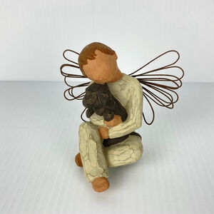 Willow Tree Angel of Comfort and Dog Figurine Susan Lordi 2001